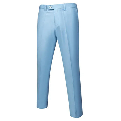 Calças de Terno Masculino M-6XL, Moda Boutique, Cor Sólida, Formal, para Negócios, Noivo, Casamento, Casual