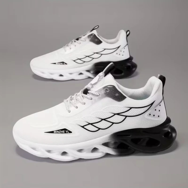 Spring and Summer Women's Shoes Knitted Mesh Breathable Sports Running Shoes Fashion Unisex Lightweight Walking Vulcanized Shoes