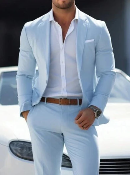 2025 Latest Designs Luxury Men Suit Set Slim fit Groomsmen Groom Wedding Dress Tuxedos Costume Homme Mariage 2PCS(Blazer+Pants)