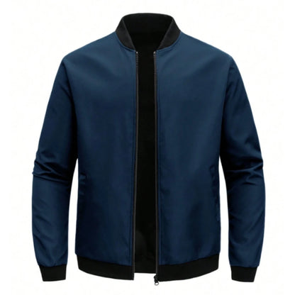 Jaqueta Bomber Slim Casual de Moda Sólida para Homens, Nova Chegada, Jaquetas de Baseball Masculinas
