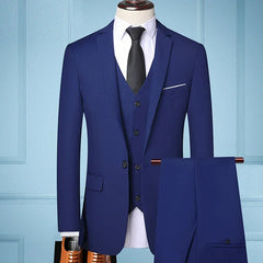 A nova loja oferece preços com desconto casual formal negócios masculino moda cavalheiro cor sólida terno cabido para todas as estações