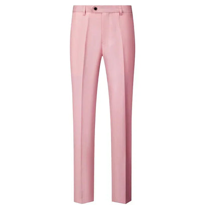 Calças de Terno Masculino M-6XL, Moda Boutique, Cor Sólida, Formal, para Negócios, Noivo, Casamento, Casual