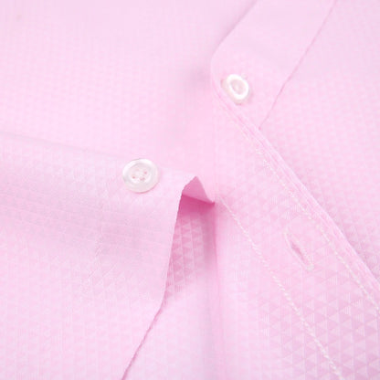 Camisa masculina com gola espalhada, punho francês, manga comprida, botões formais de negócios, camisas de casamento masculinas, ajuste regular, camisa com abotoaduras
