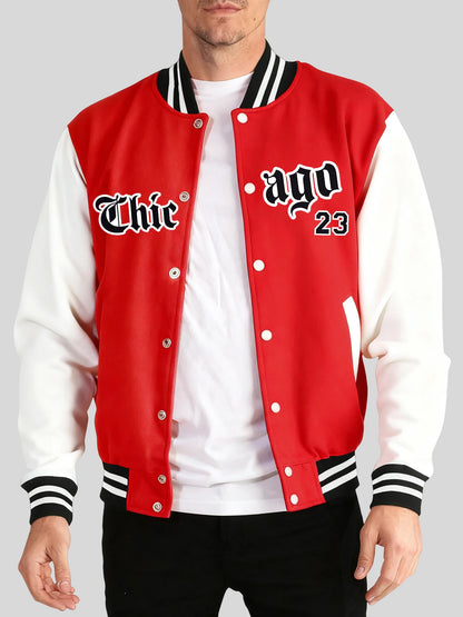 Chicago número 23 padrão nova roupa americana dos homens quente rua camisa de beisebol esportes moda roupas outono inverno jaquetas