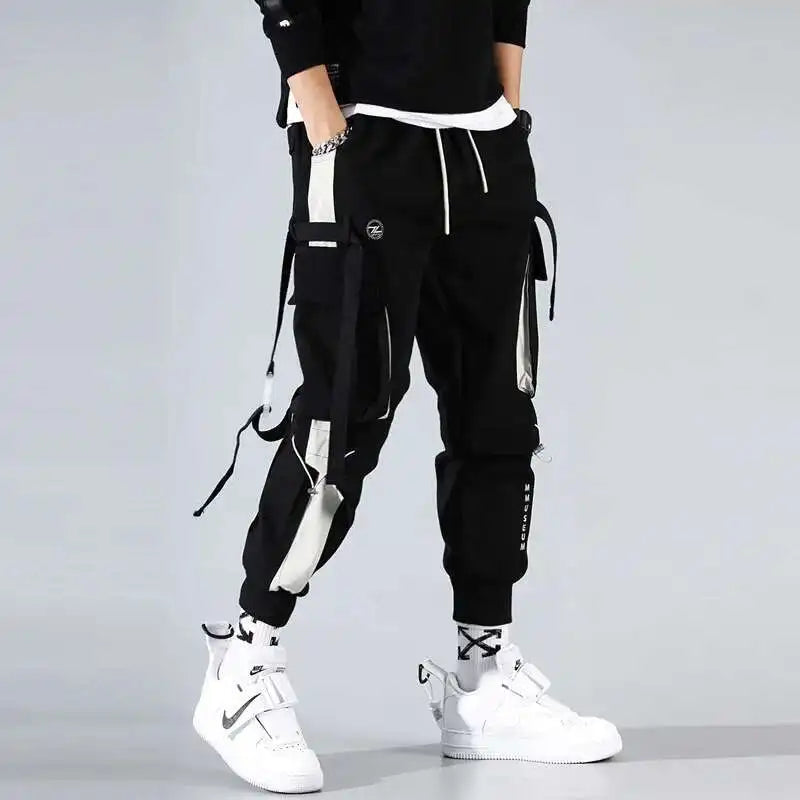 Hksh moda masculina maré darkwear macacão high street versátil casual calças de carga tático solto leggings chique bolso novo hk0207