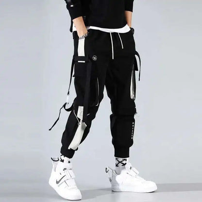 Hksh moda masculina maré darkwear macacão high street versátil casual calças de carga tático solto leggings chique bolso novo hk0207