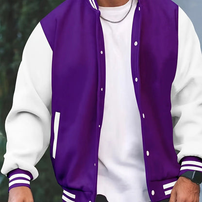 Jaqueta esportiva personalizada estilo coreano para homens, ideal para outono e inverno, com estampa de camisa de beisebol.