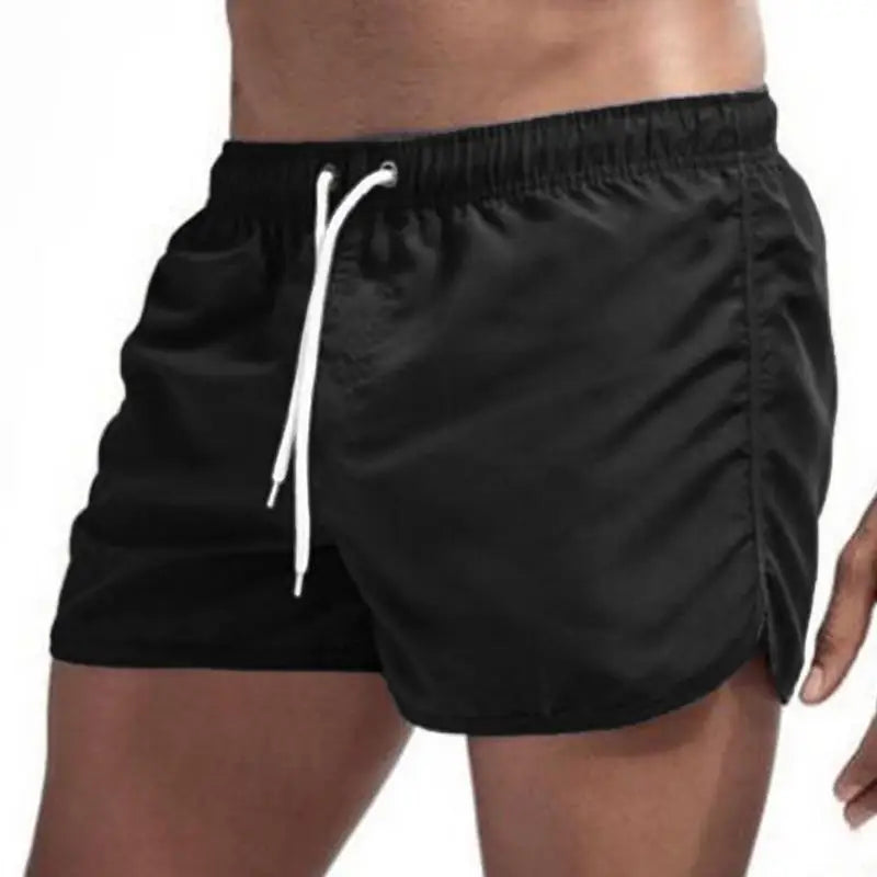 Calções de banho masculinos para o verão, calções de banho de marca, calções de banho sensuais, fatos de banho masculinos de cintura baixa e respiráveis para a praia.