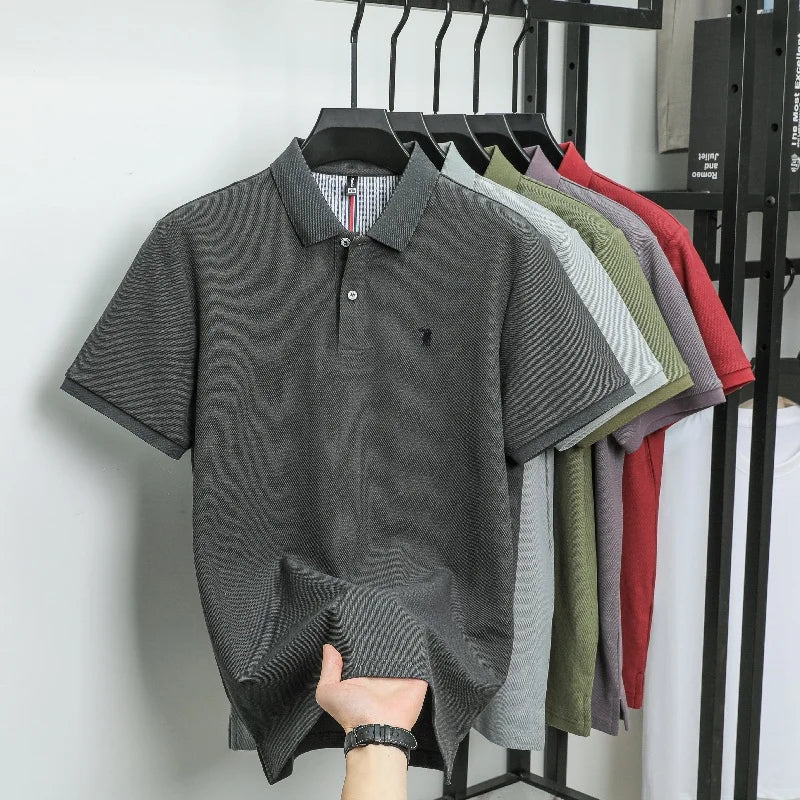 Camiseta Polo de Luxo para Outono e Inverno da Marca Paul, Bordada, Confortável e de Alta Qualidade para Homens, Vendas Quentes