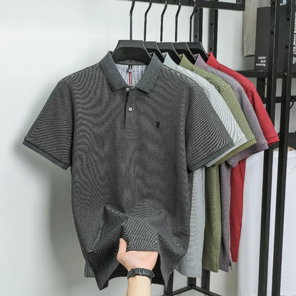 Camiseta Polo de Luxo para Outono e Inverno da Marca Paul, Bordada, Confortável e de Alta Qualidade para Homens, Vendas Quentes