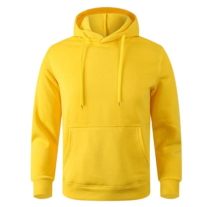 Moletom unissex quente, casual, cor sólida, estilo streetwear, com bolso, para esportes e fitness, disponível em várias cores.