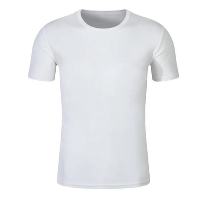 Marathon Men's Casual T-shirts Summer Quick Dry Breathable Round Neck Short Sleeve Elastic Outdoor Training Hiking Run T-shirts