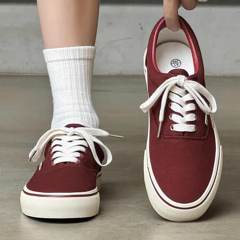 Tênis Clássico Masculino de Lona Casual Cano Baixo Respirável Antiderrapante para o Dia a Dia e Caminhada Versátil EU39-44