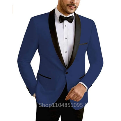 Casual sólido masculino blazer fino ajuste noivo terno de casamento jaqueta moda melhor homem jantar smoking casaco para negócios