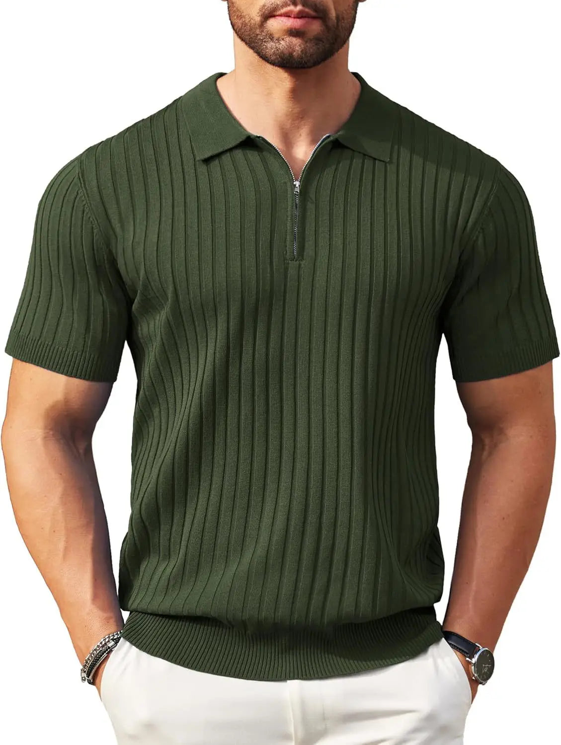 Camisa polo masculina casual de manga curta, luxo, moda verão, respirável, cor sólida, camisa de malha, camiseta masculina