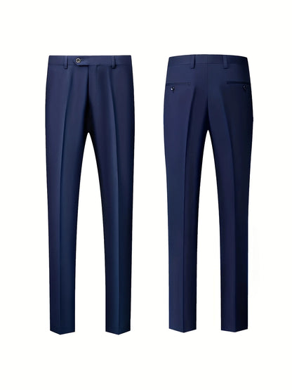 Conjunto de terno masculino de 3 peças, jaqueta + colete + calça, elegante de alta qualidade, adequado para casamentos, festas e ocasiões formais