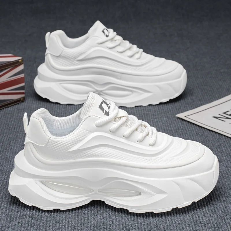Summer New Men's height-increase Anti-Slip Daddy Shoes for Youth Sneakers Casual Running Shoes thick soled male Sport footwear