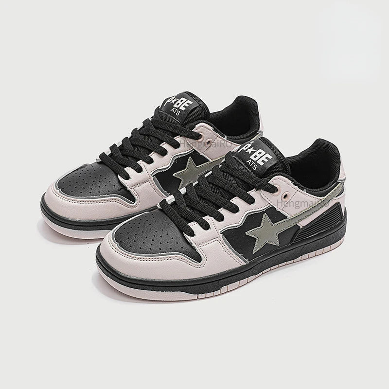 Women Shoes for Men Tennis Retro Star Y2K Punk Skateboard Shoes Fashion Male Sneakers Couple Outdoor Gym Casual Sports Shoes