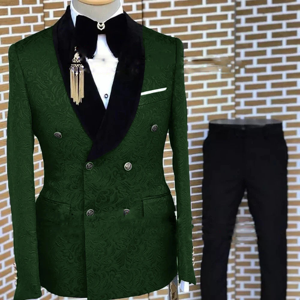 Terno floral formal masculino, smoking elegante, blazer bonito, jaqueta cinza, calça, festa de casamento, noivo, conjunto de 2 peças