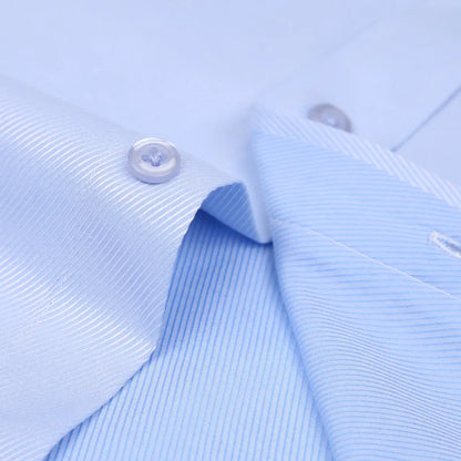 Camisa masculina clássica com punhos franceses, camisa social formal de negócios, ajuste padrão, manga longa, festa de casamento, escritório, trabalho, camisas brancas