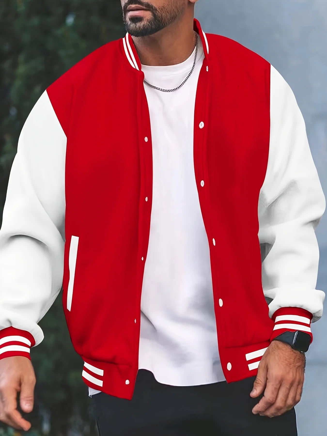 Jaqueta esportiva personalizada estilo coreano para homens, ideal para outono e inverno, com estampa de camisa de beisebol.