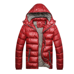 Jaqueta masculina casual de algodão, modelo parka, para outono e inverno, com capuz e acolchoamento, à prova de vento, ideal para viagens e atividades ao ar livre