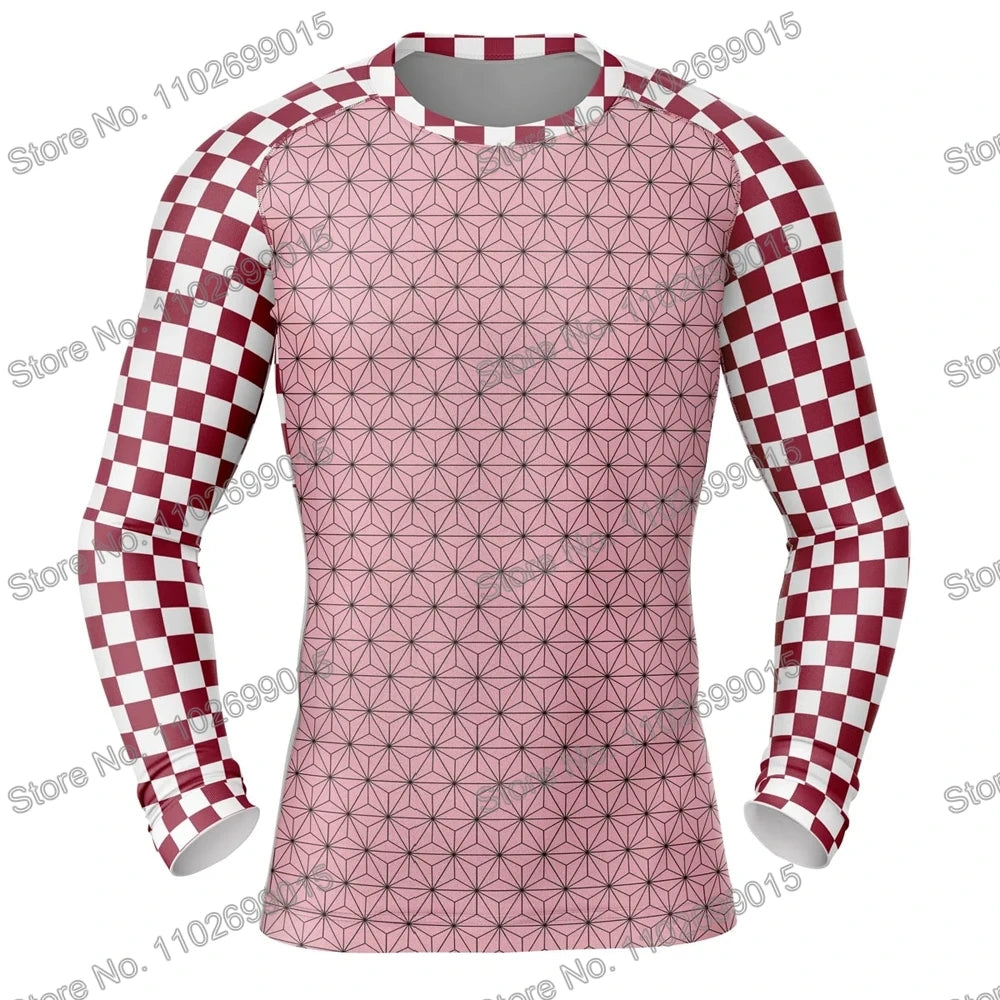 Matador de demônios Surfando Natação Mergulhando Camiseta Espartilho Manga comprida Guarda Erupção Trajes de banho Homens Proteção UV Roupas de surf Praia Tops de Fato Flutuante