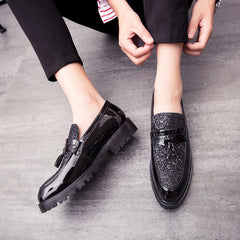 Sapatos Oxford de couro artesanal para homens, alta qualidade, sola leve, festa de casamento, escritório, vestido, moda, 38-46