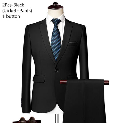 Ternos para homens elegante casamento 3 peças blazers outfit 2 conjunto jaquetas colete calças completo 2025 moda clássico negócios formal
