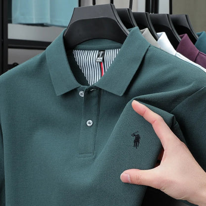 Camiseta Polo de Luxo para Outono e Inverno da Marca Paul, Bordada, Confortável e de Alta Qualidade para Homens, Vendas Quentes