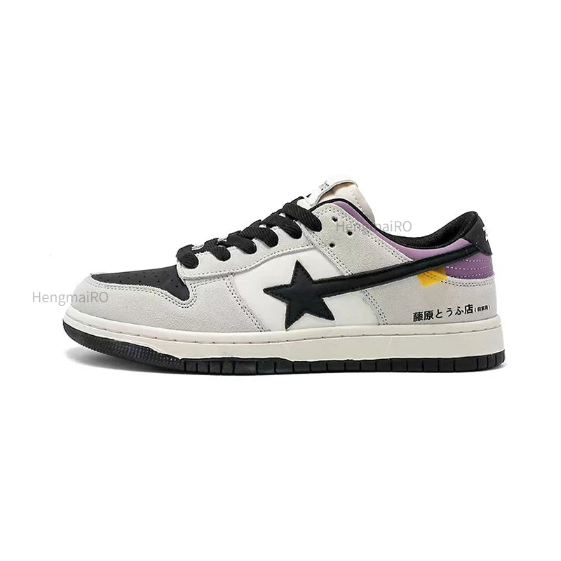 Women Shoes for Men Tennis Retro Star Y2K Punk Skateboard Shoes Fashion Male Sneakers Couple Outdoor Gym Casual Sports Shoes