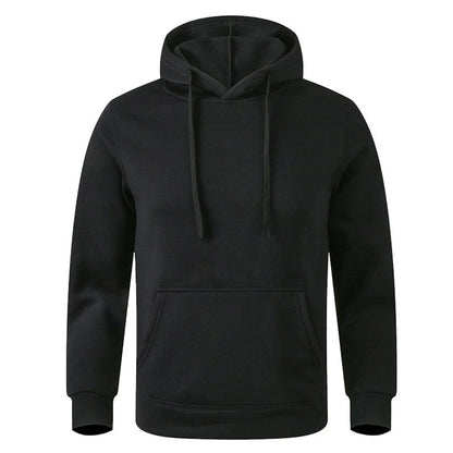 Moletom unissex quente, casual, cor sólida, estilo streetwear, com bolso, para esportes e fitness, disponível em várias cores.