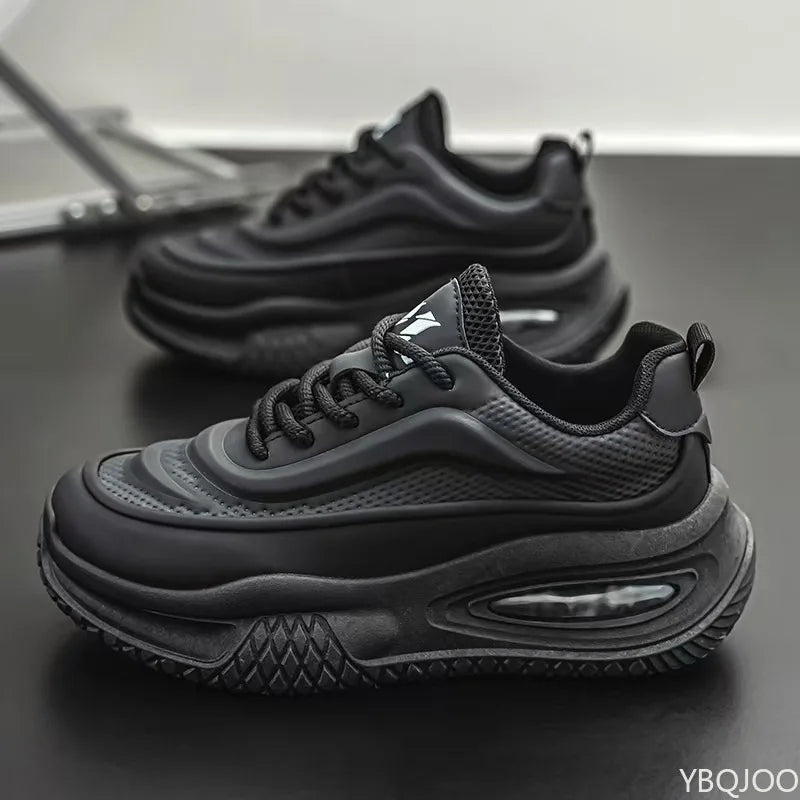 autumn spring thick soled height increasing shoes versatile color blocking personalized casual simple comfortable men's shoes