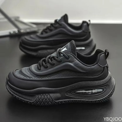 autumn spring thick soled height increasing shoes versatile color blocking personalized casual simple comfortable men's shoes