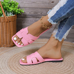 Sandálias femininas plus size, modernas, de malha, com sola plana, casuais, para casais, ideais para praia, confortáveis e perfeitas para o verão.