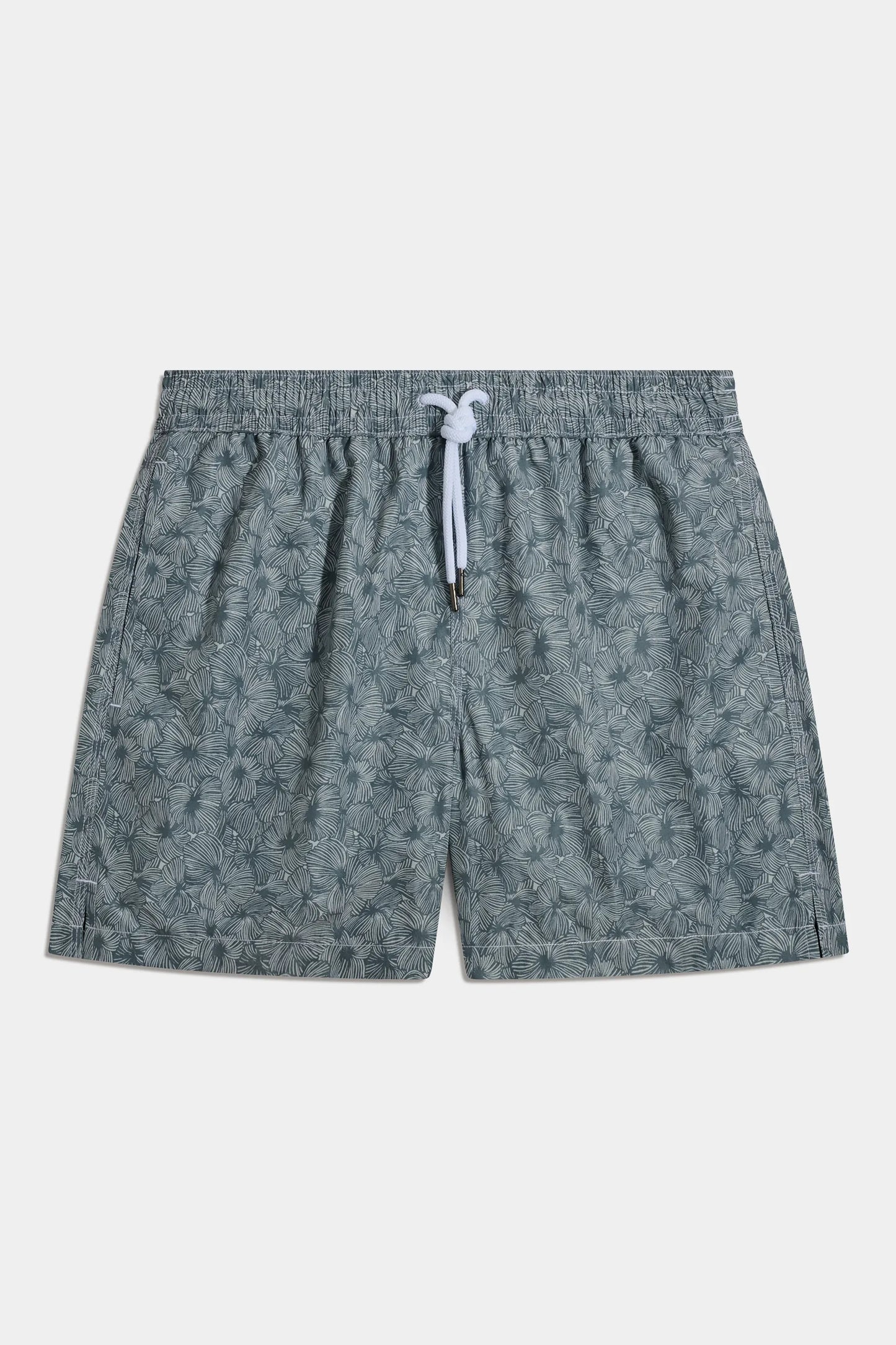 Sage flower swimshorts - Made in Italy