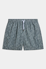 Sage flower swimshorts - Made in Italy