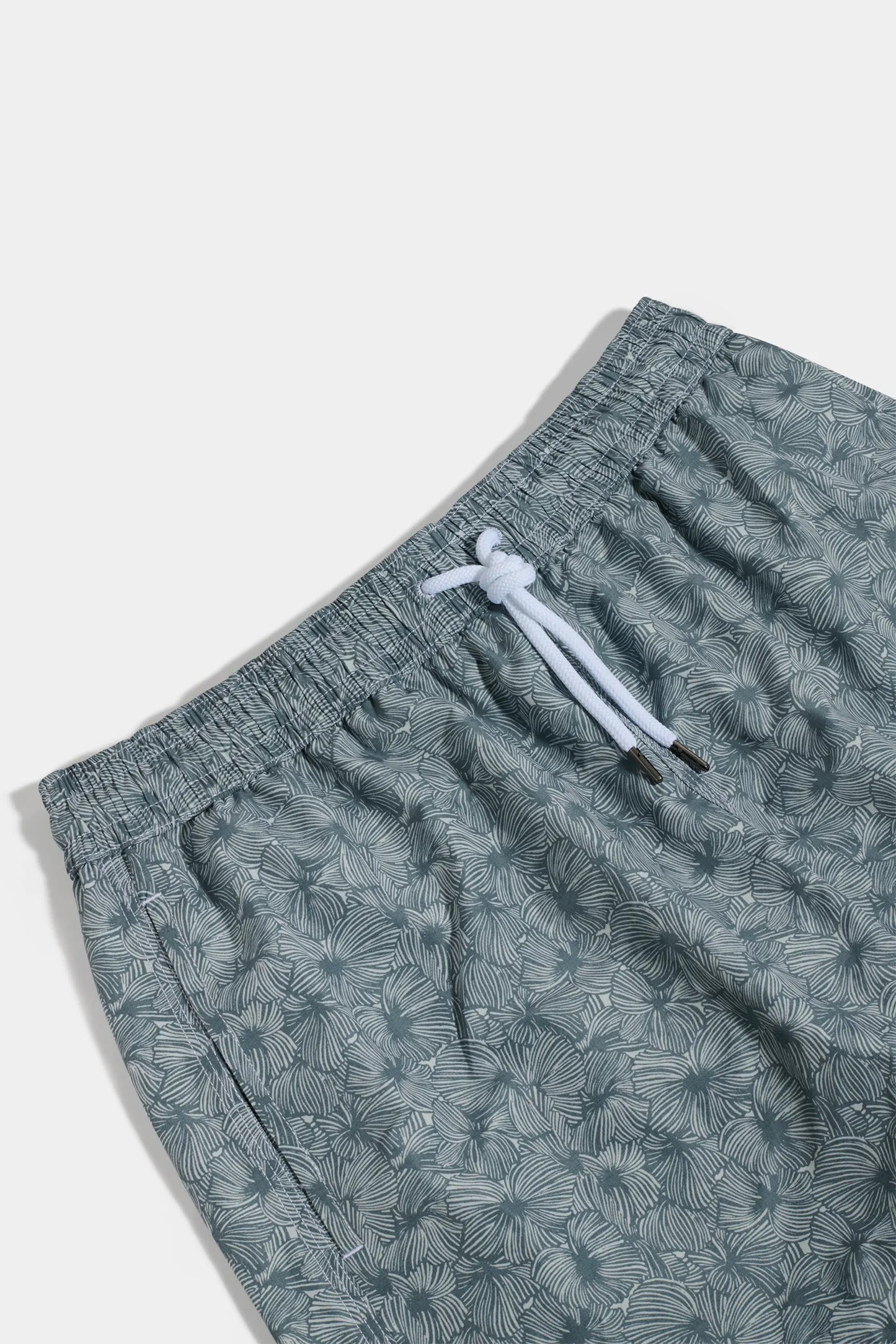 Sage flower swimshorts - Made in Italy