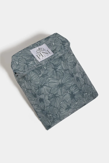 Sage flower swimshorts - Made in Italy