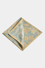 Sage macro flower pocket square - Made in Italy