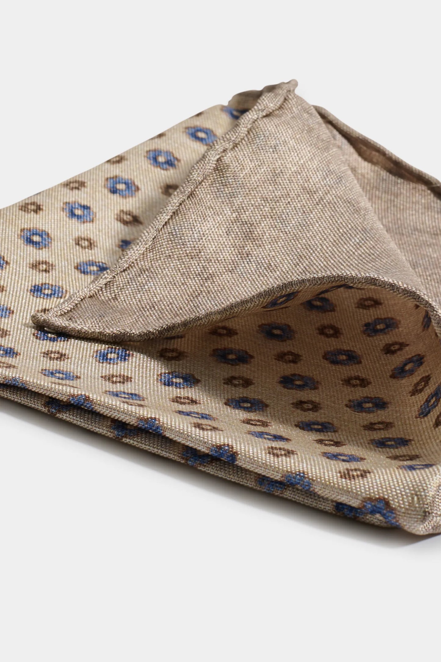 Sand fancy pocket square - Made in Italy