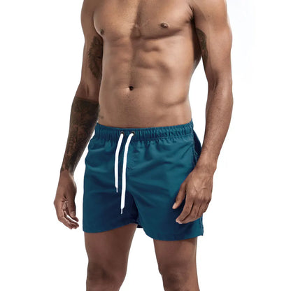 Calções de banho masculinos para praia, calções de banho para ginástica e corrida, calções de banho para homem.