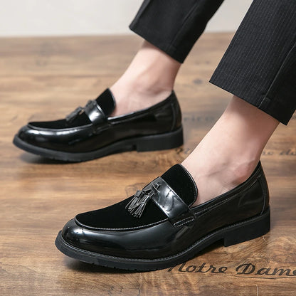 Moda nova masculina apontou borla feijão sapato primavera casual couro genuíno camurça mocassins sapatos masculinos tendências macias sapatos de boate