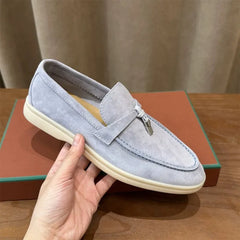 Promoção: Mocassins Femininos de Couro Genuíno Estilo Old Money com Borla e Fivela, Slip On, Casual, Vintage, Sapatos Planos para o Dia a Dia, Y2k