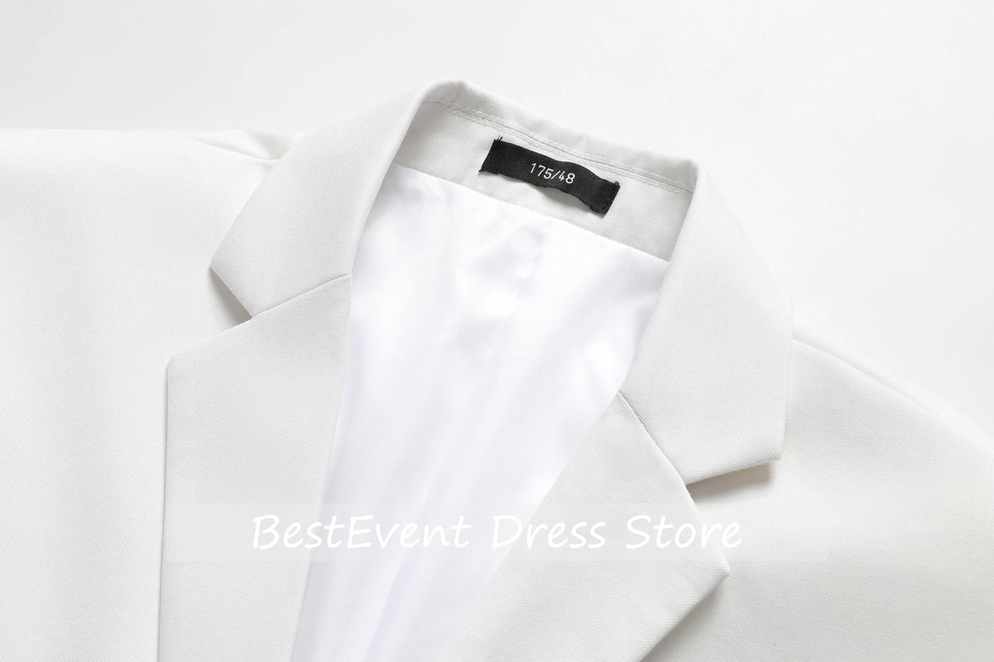 Terno Masculino Branco de Alta Qualidade, Duas Peças, para Todas as Estações, Roupa Formal de Negócios, Terno de Lã Antirrugas, Personalizado para o Trabalho