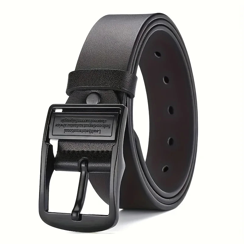 Cinto masculino de negócios da moda, cinto de marca de luxo genuíno, fivela de metal, couro pu de alta qualidade, cinto macio com calças cargo, jeans
