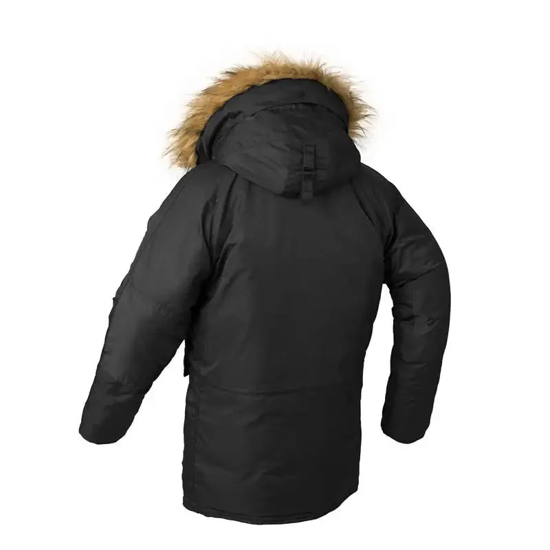 Exército coreano grosso parka inverno capuz de pele quente tático bombardeiro n3b puffer masculino longo à prova vento parkas casaco militar roupas masculinas