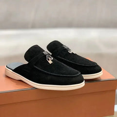 Mules Unissex de Dedo Fechado, Sapatos Casuais Leves e Confortáveis, Novidade, Tamanhos Grandes 40-43
