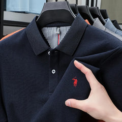 Camiseta Polo de Luxo para Outono e Inverno da Marca Paul, Bordada, Confortável e de Alta Qualidade para Homens, Vendas Quentes