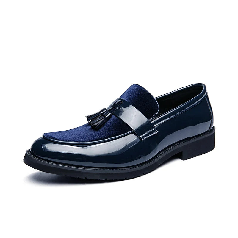 Sapatos Casuais Masculinos de Grife com Salto Baixo, Loafers Slip-on Modernos de Alta Qualidade com Borla, Sola Macia e Confortável, Tamanhos 38-48
